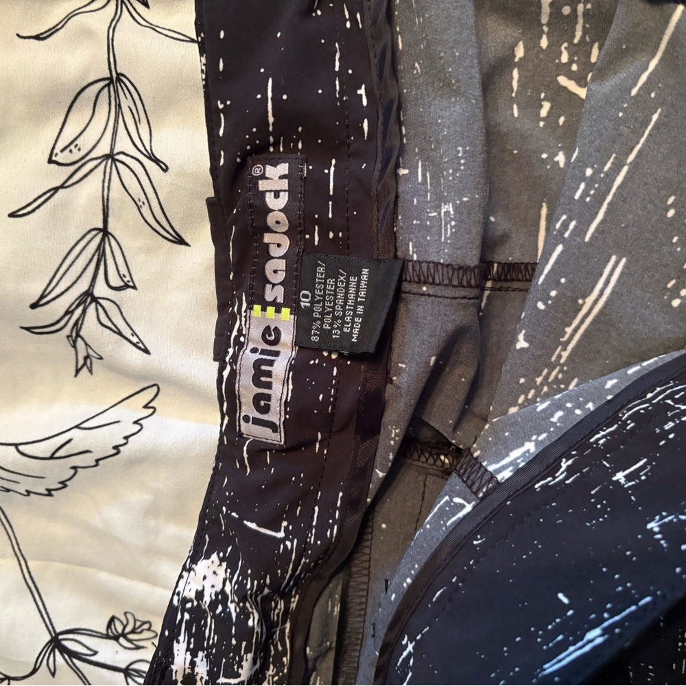 Jamie Sadock Black and Gray Patterned golf skirt